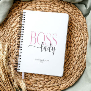 Boss Lady Pink and Gray Natural Planner