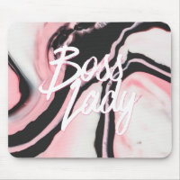 Boss Lady Pink Black Painted Marble