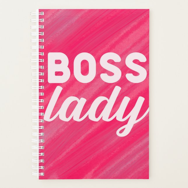 Boss Lady - planner - hot pink - (Front)