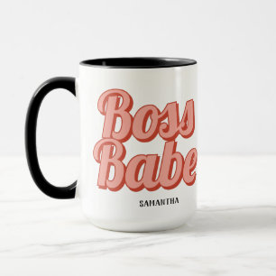 Boss Lady Retro Customized name Coffee Mug