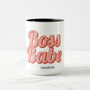 Boss Lady Retro Customized name Coffee Mug