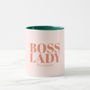 Boss Lady Retro Customized name Coffee Mug