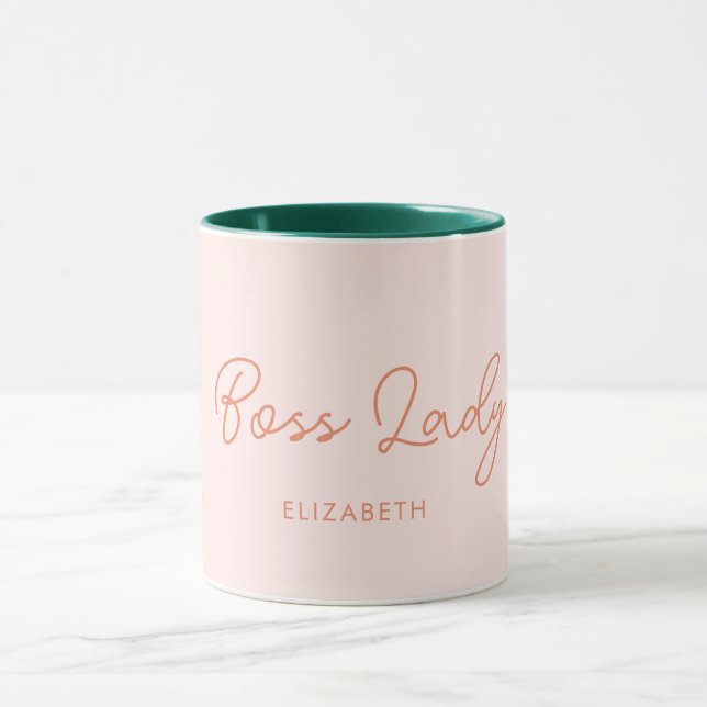 Boss Lady Retro Customized name Coffee Mug (Center)