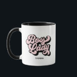 Boss Lady Retro Pink Mug<br><div class="desc">Are you or do you know a great boss babe or boss lady! This mug is a great gift for all those entrepreneurial females you know who are conquering the world one cup of coffee at a time! Multiple colours available in our shop - if you don't see a colour...</div>