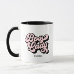 Boss Lady Retro Pink Mug<br><div class="desc">Are you or do you know a great boss babe or boss lady! This mug is a great gift for all those entrepreneurial females you know who are conquering the world one cup of coffee at a time! Multiple colours available in our shop - if you don't see a colour...</div>