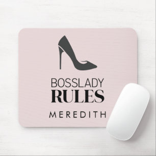 Boss Lady Rules Logo Personalized Mouse Pad