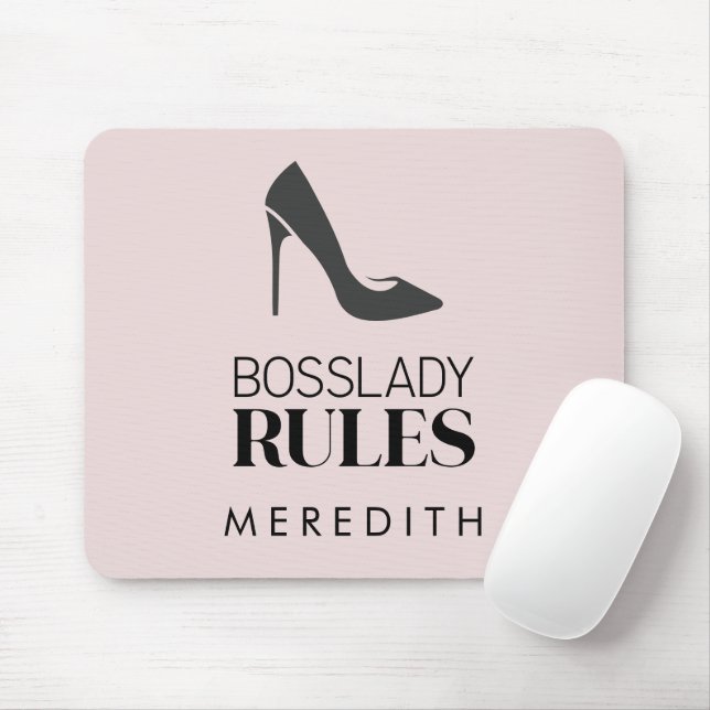 Boss Lady Rules Logo Personalized Mouse Pad (With Mouse)