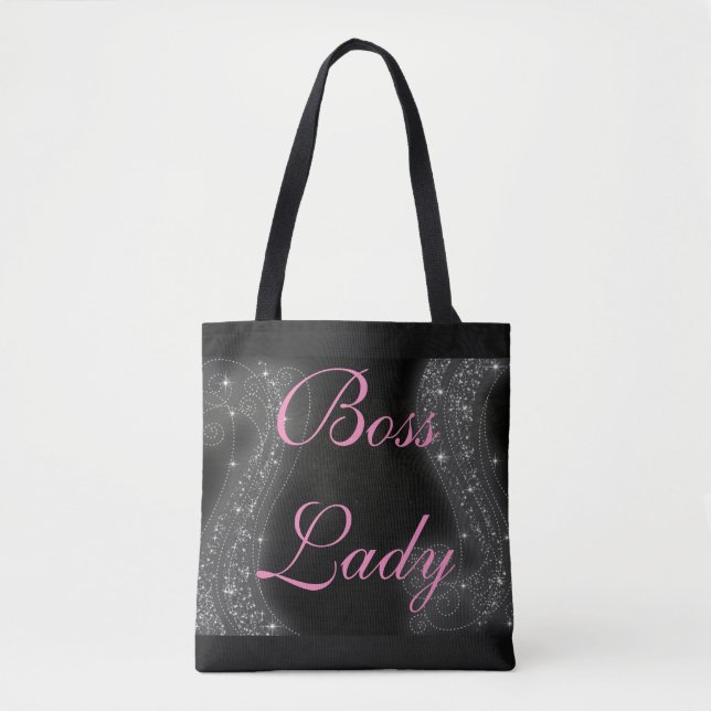 Boss Lady Sparkle Tote Bag (Front)