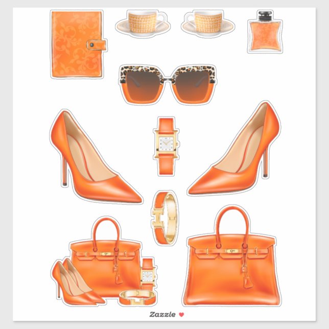 Boss Lady Sticker Decals Orange Decal Stickers (Sheet)