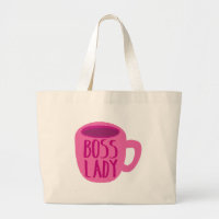 BOSS lady with a pink coffee cup