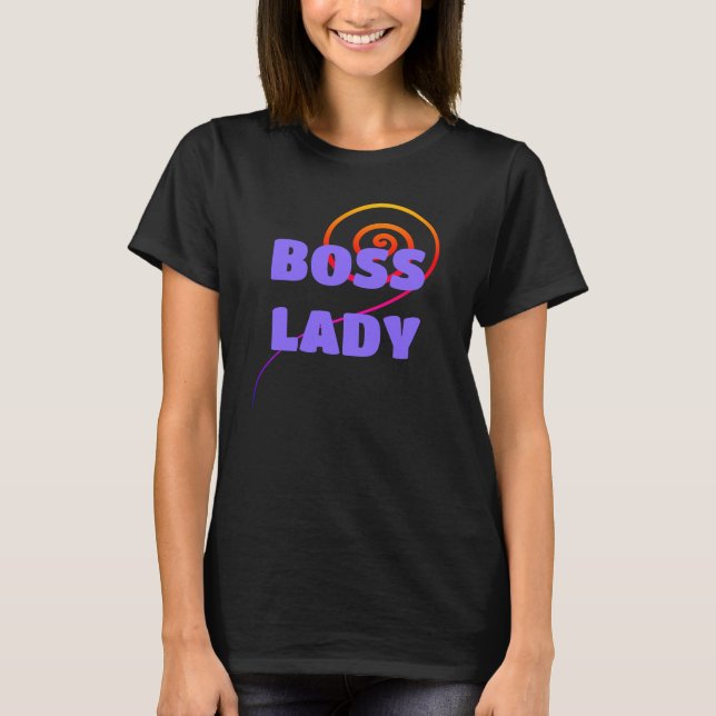 BOSS LADY with Swirl Women's T-Shirt (Front)