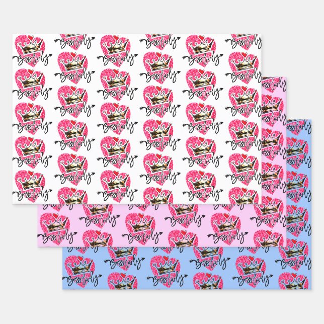 Boss Lady Wrapping Paper Sheet (Set)