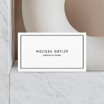 Boss Luxury Minimalist Professional Black White  Business Card<br><div class="desc">In the world of networking, making a memorable first impression is imperative. Our minimalist-style business cards are designed to do just that, encapsulating professionalism and elegance in a sleek, simple design. Tailored for the discerning professional, these cards are a perfect fit for small business owners, consultants, attorneys, hair stylists, and...</div>