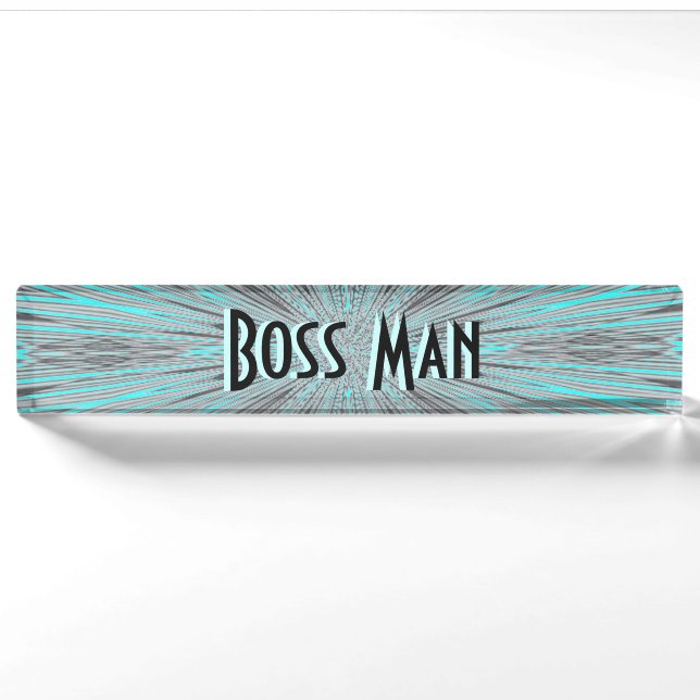 Boss Man Blue Nameplate (Front)