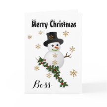 Boss - Merry Christmas - Snowman/Holly