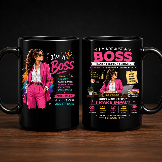 Boss Mindset Design | Motivational Leader Graphic Mug (Creator Uploaded)