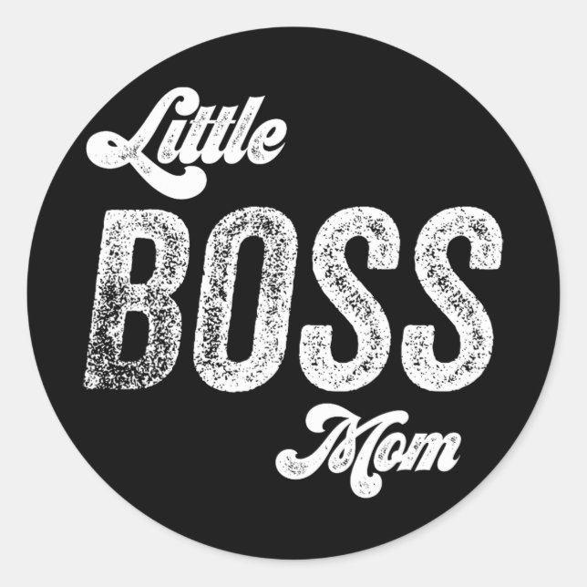 Boss Mom Baby Mothers Day  Classic Round Sticker (Front)