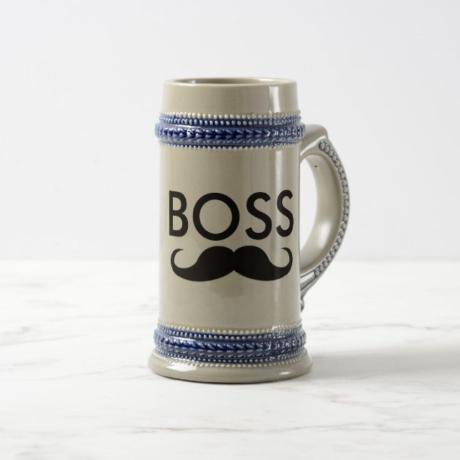 BOSS Moustache Steins & Coffee mugs (Front Right)