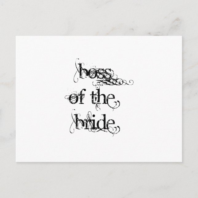 Boss of the Bride Postcard (Front)