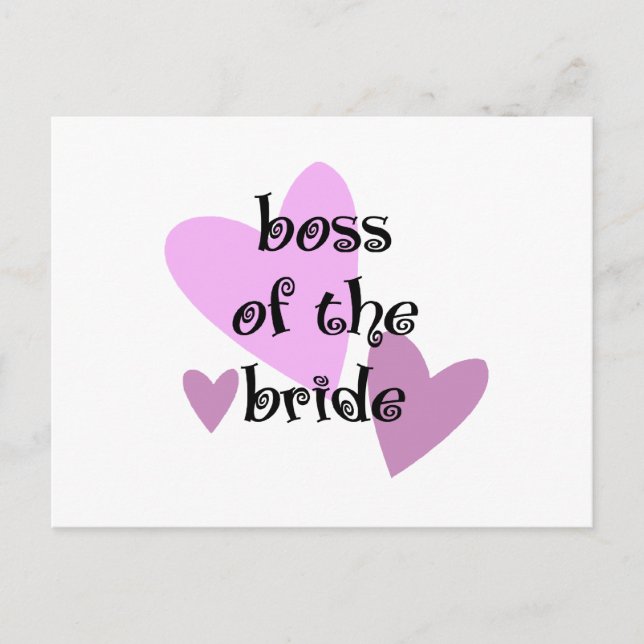 Boss of the Bride Postcard (Front)