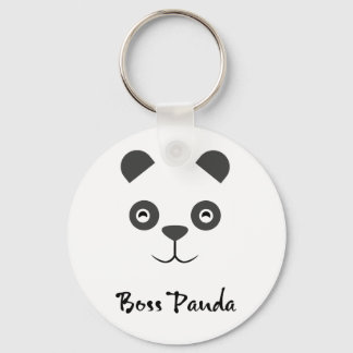 Boss Panda Button Keychain