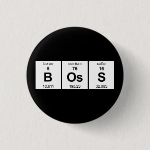 BOsS Periodic Table 1 Inch Round Button