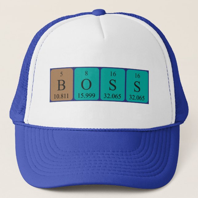 Boss periodic table name hat (Front)