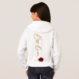 Boss Queen Rose Gold & Red Rose Girls Hoodie