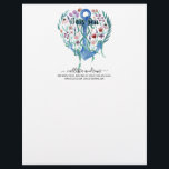 Boss Sea Quote Anchor Flowers Leaves Watercolor Letterhead<br><div class="desc">This cute, summer and funny design is perfect for any trendy and stylish woman. It features the humourous quote, "Boss Sea, " on a hand-painted watercolor anchor with flowers and leaves. The colour scheme includes blue, pink, purple, red, white, and teal green. It's an artistic, pretty, modern, and unique nautical...</div>