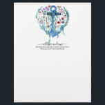 Boss Sea Quote Anchor Flowers Leaves Watercolor Letterhead<br><div class="desc">This cute, summer and funny design is perfect for any trendy and stylish woman. It features the humourous quote, "Boss Sea, " on a hand-painted watercolor anchor with flowers and leaves. The colour scheme includes blue, pink, purple, red, white, and teal green. It's an artistic, pretty, modern, and unique nautical...</div>