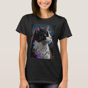 Boss Tuxedo Cat for Mom Dad T-Shirt