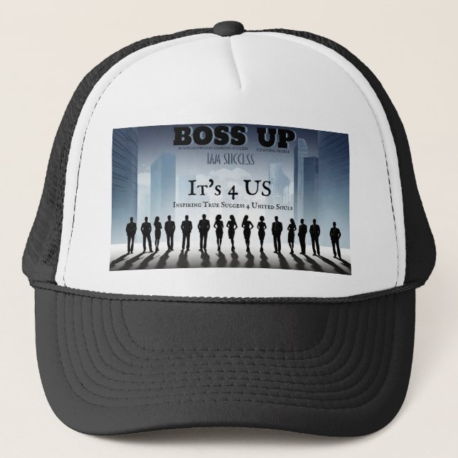 BOSS UP T-Shirt Trucker Hat (Front)