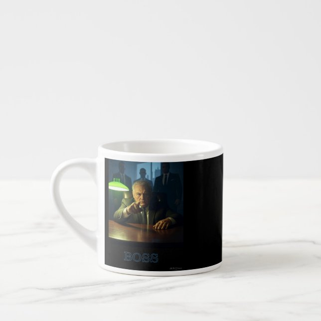 Boss w text espresso mug two sided (Left)