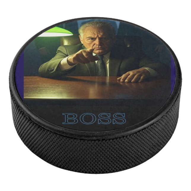 Boss w text hockey puck (3/4)