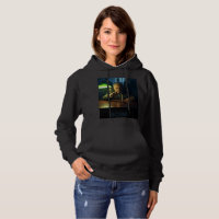 Boss w text women black hooded sweatshirt