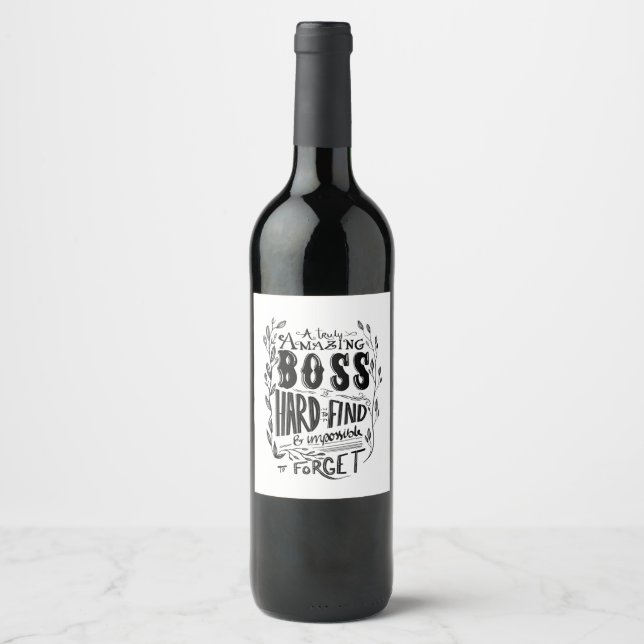 boss wine retirement leaving boss day wine label (Front)