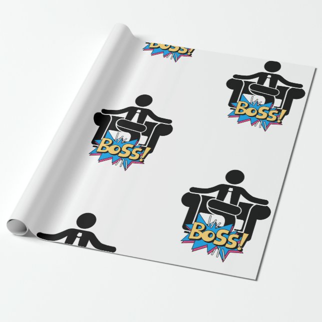 Boss Wrapping Paper (Unrolled)