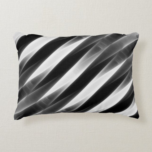 "Bossa Nova" Style 2 Grey Glow Accent Pillow (Front)