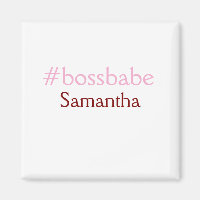 Bossbabe hashtag light pink add name girl boss