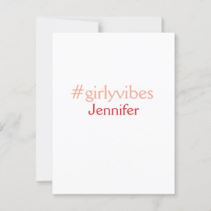 Bossbabe hashtag light pink add name girl boss  postcard