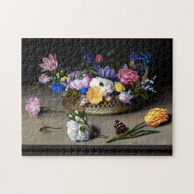 Bosschaert Flower Still Life Insects Dutch Art Jigsaw Puzzle (Horizontal)