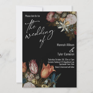 Bosschaert's "Flowers in a Glass" The Wedding Of Invitation