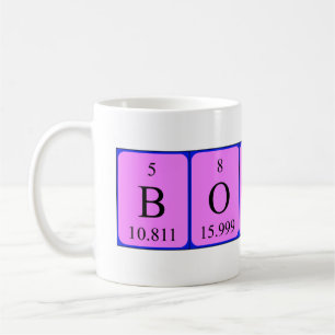 Bossi periodic table name mug