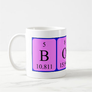 Bossi periodic table name mug