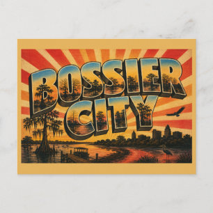 Bossier City Louisiana Red River Cypress Swamp Art Postcard
