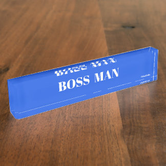 BOSSMAN Desk Nameplate