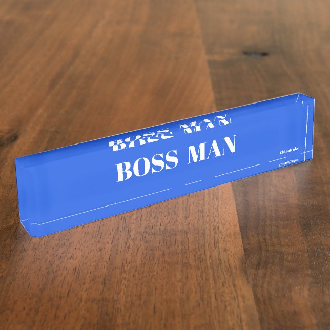 BOSSMAN Desk Nameplate (Side)