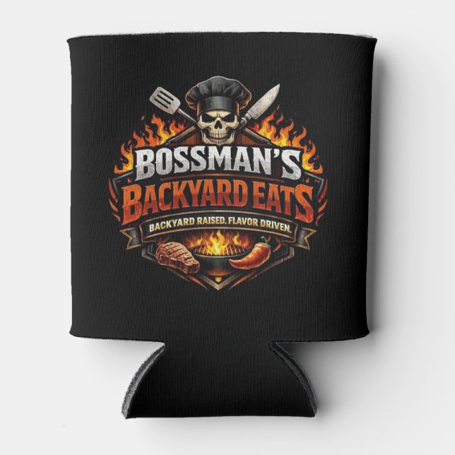 Bossman's King Of The Grill Can Cooler (Front)