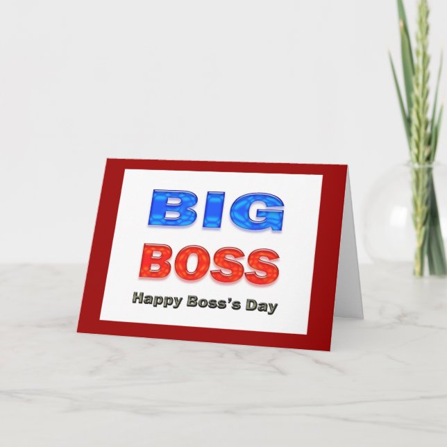 Boss's Day Big Boss Card (Front)