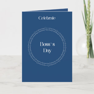 Boss's Day Card in Blue with Circle